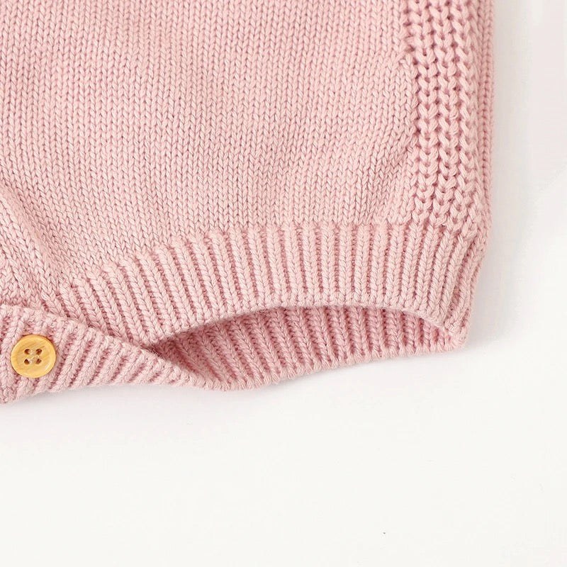 Rainbow romper, made from cosy Knitted fabric.