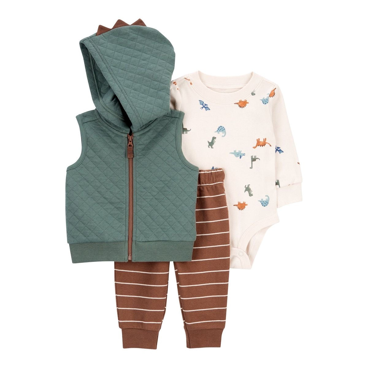 Baby 3-Piece Dinosaur Little Vest Set