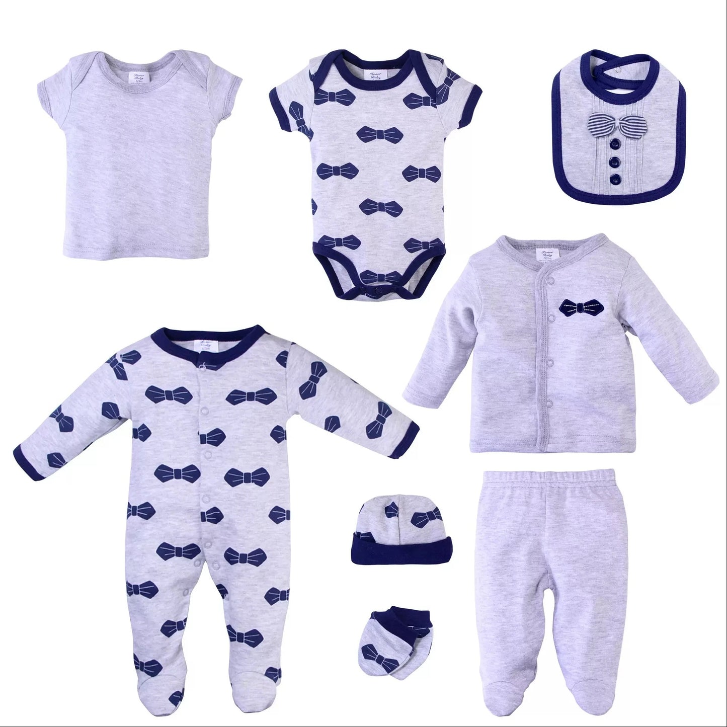 Baby Boy 8-Piece Bowtie Gift Bundle
