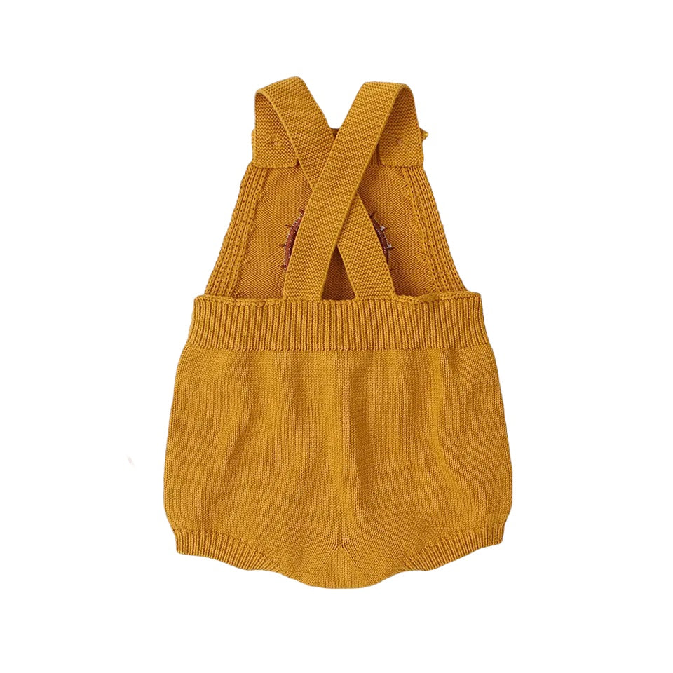 Rainbow romper, made from cosy Knitted fabric.
