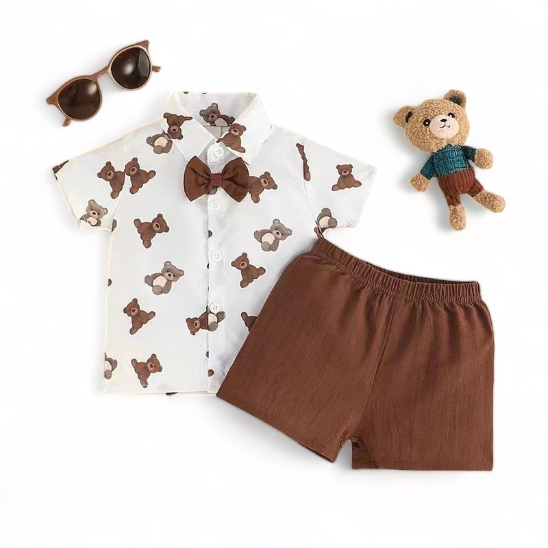 Baby 2-Pieces Teddy Bear Short Set